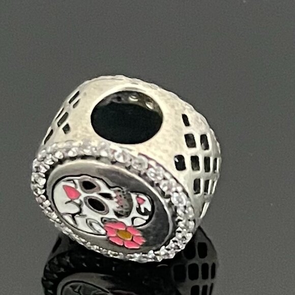 Pandora Day of the Dead Sugar Skull Charm Bead Charm Halloween Gift - Picture 2 of 4